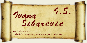 Ivana Šibarević vizit kartica